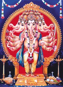 Ganesh 5 Headed Poster 16x20"